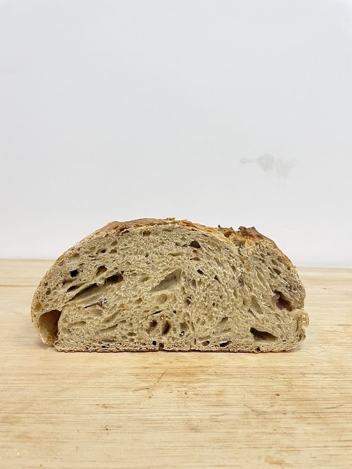 Interior pan de cebolla asada y romeroPan de Alex