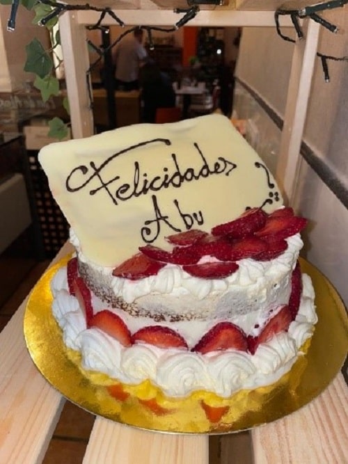 Tarta de fresas con nata Pan de Alex